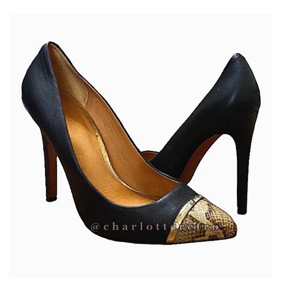 Coach • NACIE Snake Toe Leather Stilettos - Picture 12 of 12